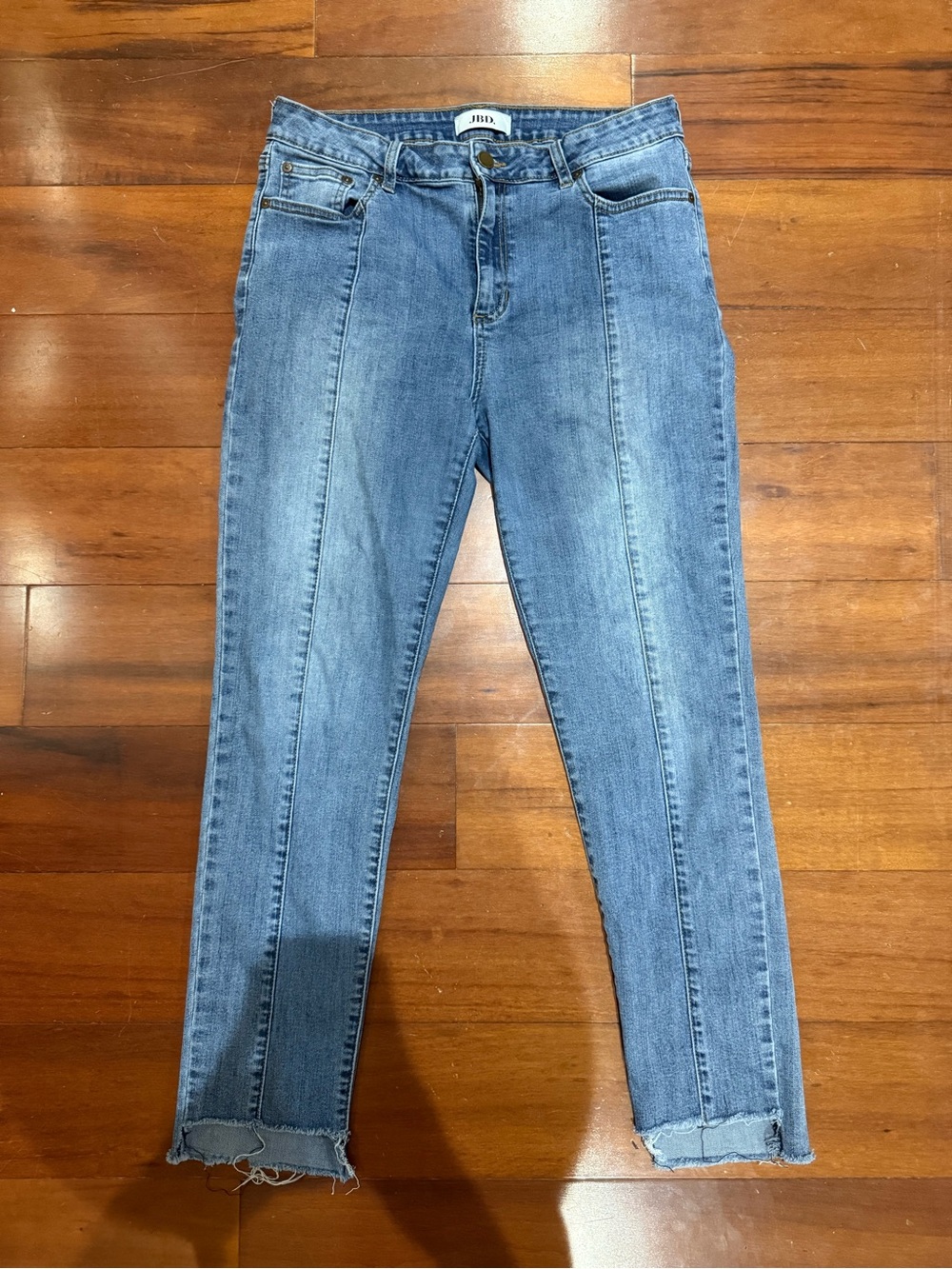Just Black Light Blue High-Rise Skinny Jeans with Front Seam